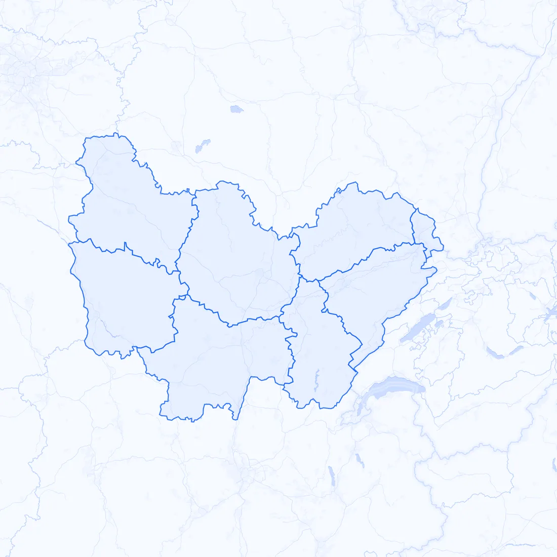 Carte des entreprises à reprendre par département Bourgogne-Franche-Comté