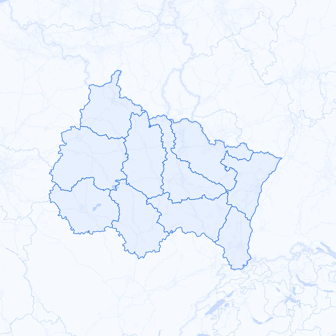 Carte des entreprises à reprendre par département Grand Est