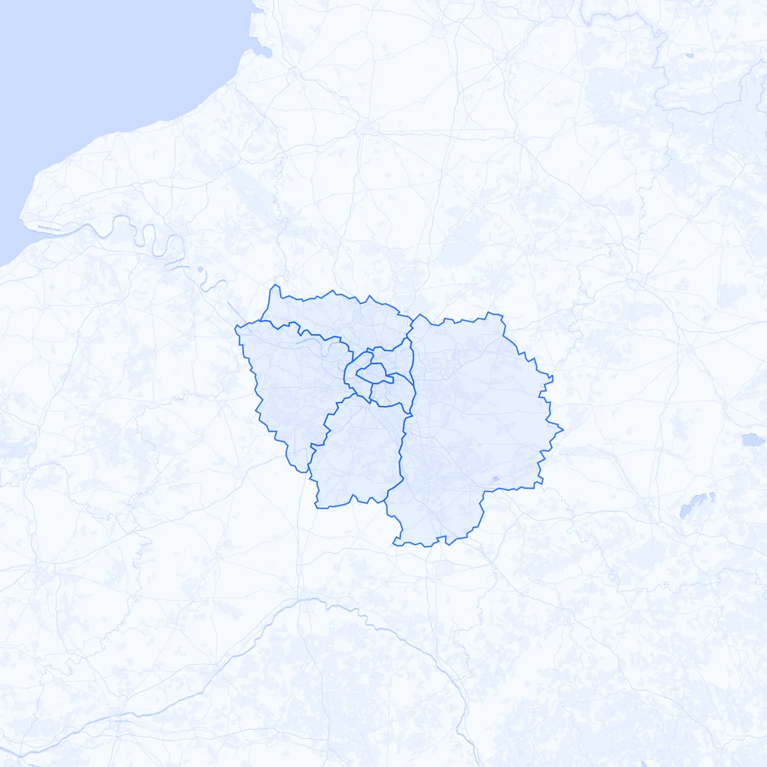 Carte des entreprises à reprendre par département Île-de-France